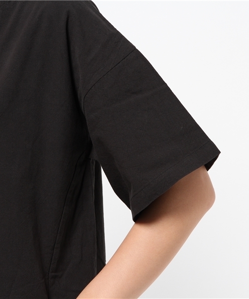 Kastane（カスタネ）の「【Kastane】スキッパーワンピース（チュニック・レディース・グレー/カーキ/ボルドー/ブラック・FREE）」の8枚目の写真