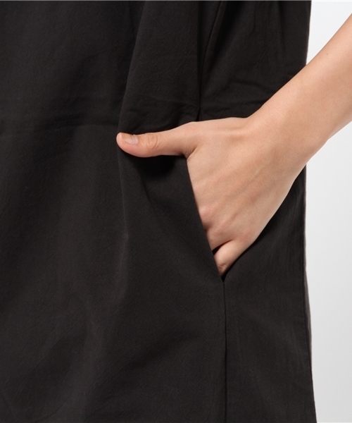 Kastane（カスタネ）の「【Kastane】スキッパーワンピース（チュニック・レディース・グレー/カーキ/ボルドー/ブラック・FREE）」の7枚目の写真