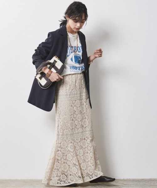 CHIC STYLE(シックスタイル)の「<大きいサイズ>ボックスシルエットテーラードジャケット シックスタイル(テーラードジャケット・レディース・ベージュ/ネイビー・L/LL/3L/4L/5L)」の20枚目の写真