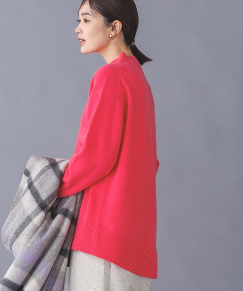 Gready Brilliant(グレディブリリアン)の「カシミヤ風ウールハイネックニット(ニット/セーター・レディース・ベージュ/サックスブルー/ピンク・FREE)」の7枚目の写真