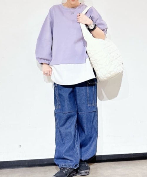 NAVY(ネイビー)の「NAVY 時短アイテム 袖ボリュームプルオーバー(その他トップス・レディース・グリーン系その他/ラベンダー/ライトベージュ・M/L)」の9枚目の写真