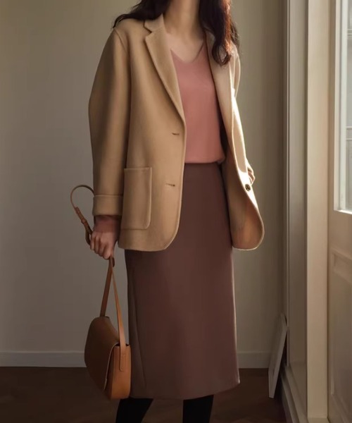 MAISON DE THERESE(メゾン ド テレーズ)の「ラシャコート(テーラードジャケット・レディース・ベージュ・L/S/M)」の3枚目の写真