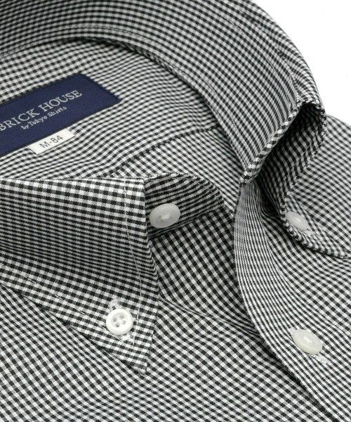 TOKYO SHIRTS（トウキョウシャツ）の「形態安定ノーアイロン ボタンダウン 長袖ビジネスワイシャツ（ビジネスシャツ・メンズ・ブラック・首回り43cm-裄丈86cm/首回り37cm-裄丈80cm/首回り43cm-裄丈82cm/首回り41cm-裄丈82cm/首回り41cm-裄丈86cm/首回り42cm-裄丈86cm/首回り42cm-裄丈82cm/首回り39cm-裄丈84cm/首回り39cm-裄丈80cm/首回り37cm-裄丈84cm）」の2枚目の写真