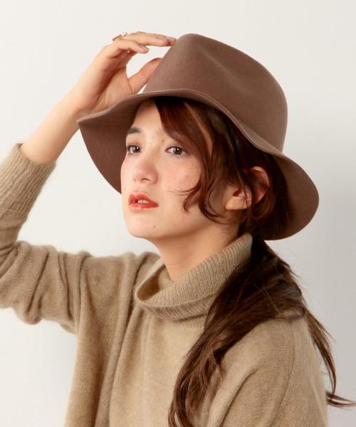 UNITED ARROWS（ユナイテッドアローズ）の「□UBMM FOLDING マニッシュハット†◆（ハット・レディース・ブラック/ライトグレー/ベージュ/ネイビー・フリー）」の4枚目の写真