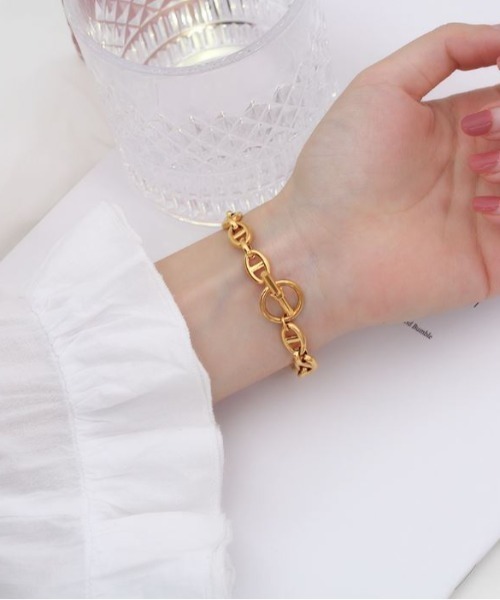 ROOPTOKYO（ループトウキョウ）の「アンカーチェーンブレスレット ユニセックス（ブレスレット・レディース・ゴールド・FREE）」の8枚目の写真