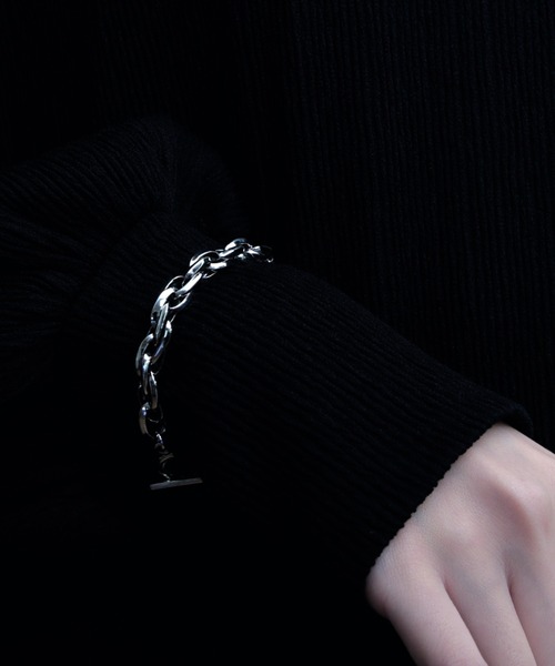 【YArKA/ヤーカ】exaggeration rope chain motif triangle parts bracelet [DB6] / トライアングルパーツブレスレット