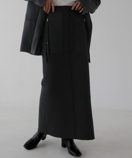 【メイ】BRIEFING ブラック スカート サイドポケット付き　美品 hellam（へラム）の「サイドポケットニットスカート（スカート）」 - WEAR