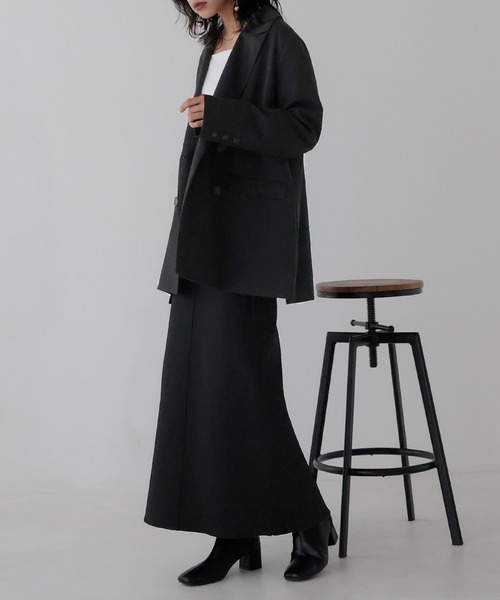 hellam（へラム）の「サイドポケットニットスカート（スカート・レディース・ブラック/グレイッシュベージュ/ホワイト/杢グレー・FREE）」の6枚目の写真