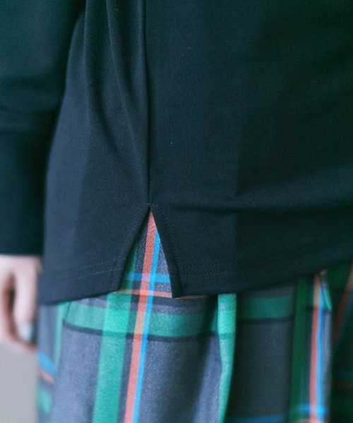 NANO universe（ナノユニバース）の「【追加生産】WEB限定 リブ付きれい見えジョーゼットカットソー（Tシャツ/カットソー・レディース・オフホワイト/ブラック/ネイビー・FREE）」の17枚目の写真