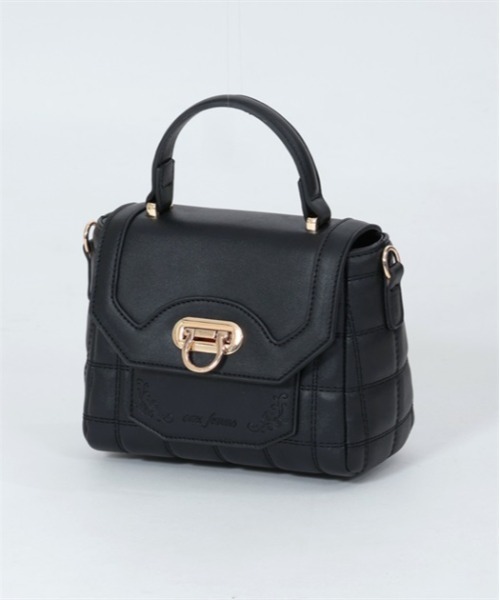 axes femme（アクシーズファム）の「ダブルステッチキルトバッグ（ショルダーバッグ・レディース・グレイッシュベージュ/グリーン/ブラック・FREE）」の2枚目の写真