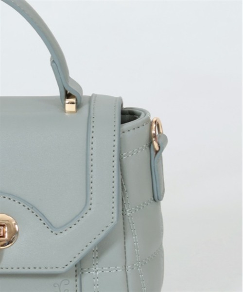 axes femme（アクシーズファム）の「ダブルステッチキルトバッグ（ショルダーバッグ・レディース・グレイッシュベージュ/グリーン/ブラック・FREE）」の7枚目の写真