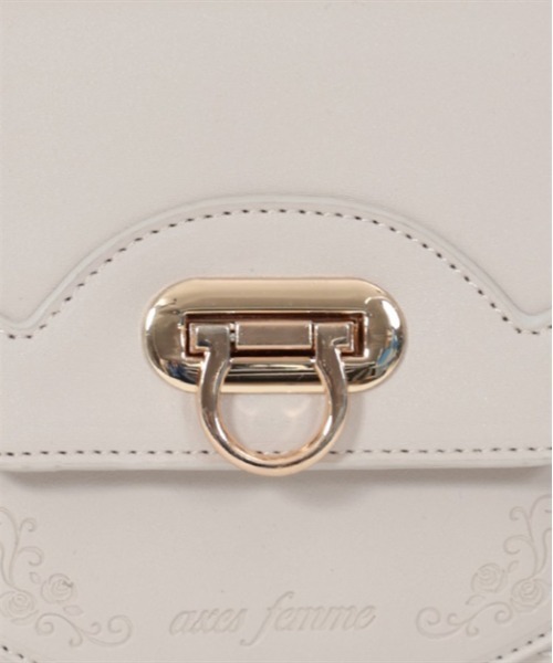 axes femme（アクシーズファム）の「ダブルステッチキルトバッグ（ショルダーバッグ・レディース・グレイッシュベージュ/グリーン/ブラック・FREE）」の8枚目の写真