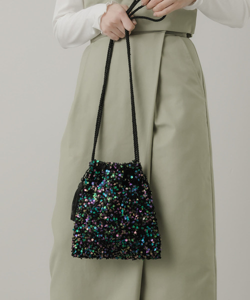 SMELLY（スメリー）の「スパンコールキンチャクショルダー（ショルダーバッグ・レディース・ブラック系その他/ゴールド系その他・-）」の8枚目の写真