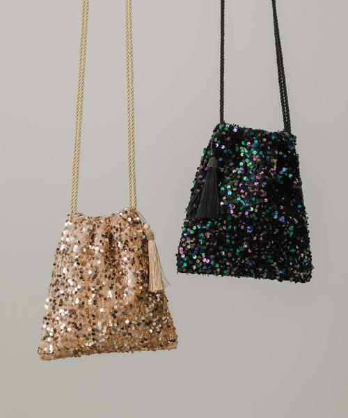 SMELLY（スメリー）の「スパンコールキンチャクショルダー（ショルダーバッグ・レディース・ブラック系その他/ゴールド系その他・-）」の10枚目の写真