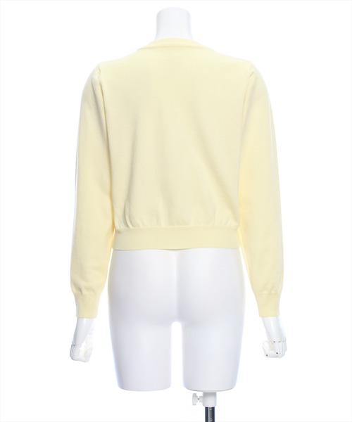 clear（クリア）の「ハトメバー釦ニットカーディガン（カーディガン/ボレロ・レディース・ライトグレー/ブラック/イエロー系その他/オフホワイト・F）」の8枚目の写真