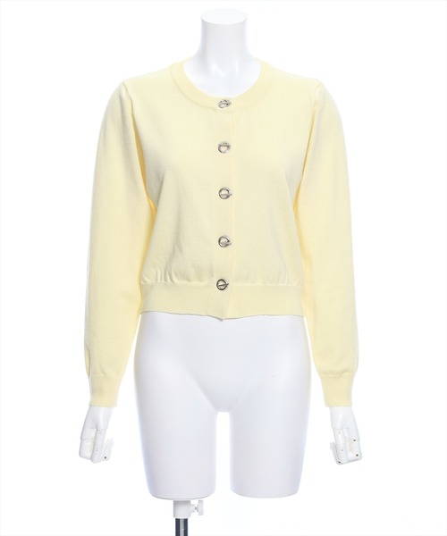 clear（クリア）の「ハトメバー釦ニットカーディガン（カーディガン/ボレロ・レディース・ライトグレー/ブラック/イエロー系その他/オフホワイト・F）」の12枚目の写真