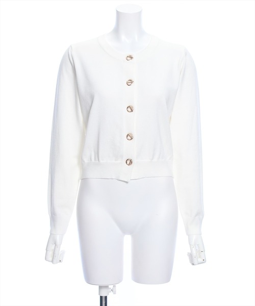 clear（クリア）の「ハトメバー釦ニットカーディガン（カーディガン/ボレロ・レディース・ライトグレー/ブラック/イエロー系その他/オフホワイト・F）」の13枚目の写真