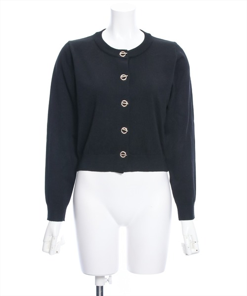 clear（クリア）の「ハトメバー釦ニットカーディガン（カーディガン/ボレロ・レディース・ライトグレー/ブラック/イエロー系その他/オフホワイト・F）」の15枚目の写真