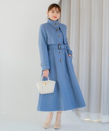 スタンドカラーシングルトレンチコート