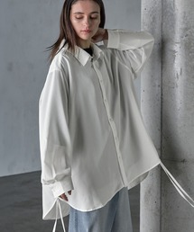 【SERACE】Oversize side cord sheer shirt / オーバーサイズサイドコードシアーシャツ