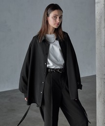 【SERACE】Oversize side cord sheer shirt / オーバーサイズサイドコードシアーシャツ