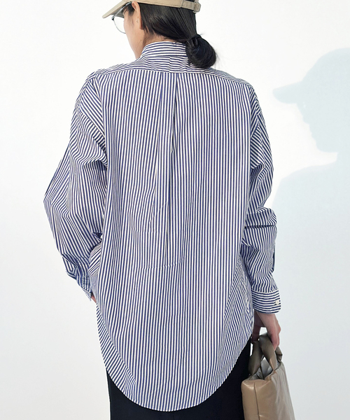 FREEMANS SPORTING CLUB(フリーマンズ スポーティング クラブ)の「【FREEMANS SPORTING CLUB】CHRYSTIE SHIRTS (Stripe)(シャツ/ブラウス・レディース・ライトブルー・FREE)」の6枚目の写真