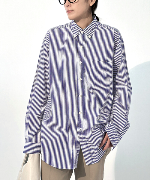 FREEMANS SPORTING CLUB(フリーマンズ スポーティング クラブ)の「【FREEMANS SPORTING CLUB】CHRYSTIE SHIRTS (Stripe)(シャツ/ブラウス・レディース・ライトブルー・FREE)」の10枚目の写真