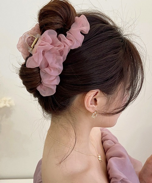 Miniministore（ミニミニストア）の「ヘアクリップ フリル バンスクリップ（バレッタ/ヘアクリップ・レディース・アイボリー/ブラック/ベージュ/ピンク・FREE）」の11枚目の写真