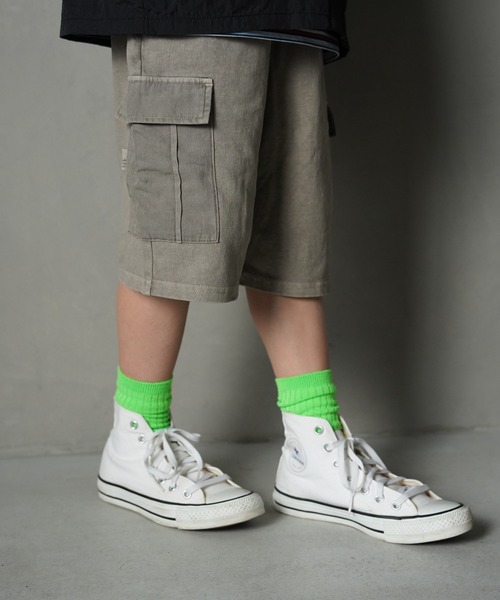 MAKE YOUR DAY（メイクユアデイ）の「オーバーダイカットソーカーゴパンツ■150.160cm（カーゴパンツ・キッズ・グレー/ベージュ/オレンジ/イエロー・150/160）」の2枚目の写真