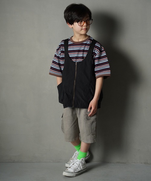 MAKE YOUR DAY（メイクユアデイ）の「オーバーダイカットソーカーゴパンツ■150.160cm（カーゴパンツ・キッズ・グレー/ベージュ/オレンジ/イエロー・150/160）」の11枚目の写真