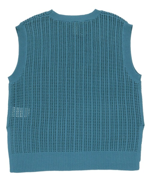Pitta Re:)（ピッタリ）の「透かし編みニットベスト（ベスト・レディース・ナチュラル/ブルーグリーン/イエロー・M/L/LL）」の6枚目の写真