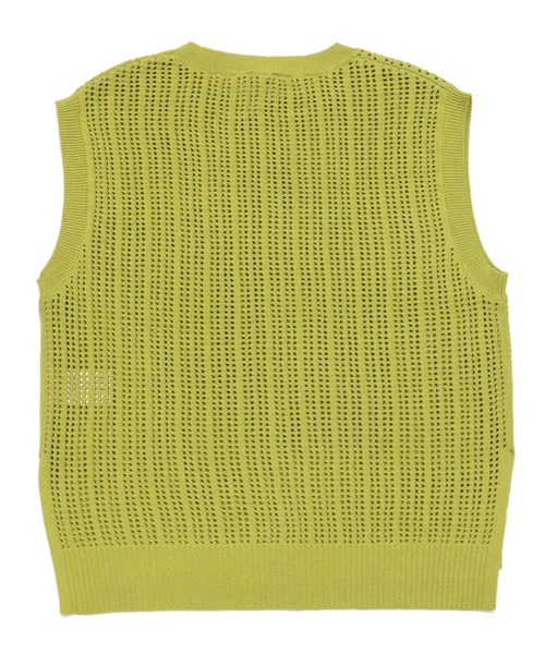 Pitta Re:)（ピッタリ）の「透かし編みニットベスト（ベスト・レディース・ナチュラル/ブルーグリーン/イエロー・M/L/LL）」の8枚目の写真