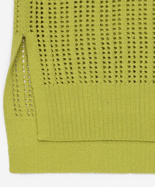 Pitta Re:)（ピッタリ）の「透かし編みニットベスト（ベスト・レディース・ナチュラル/ブルーグリーン/イエロー・M/L/LL）」の9枚目の写真