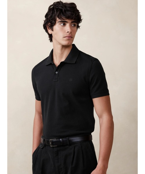 BANANA REPUBLIC FACTORY STORE（バナナリパブリック ファクトリーストア）の「BANANA REPUBLIC FACTORY STORE　　モノグラムピケ BRポロシャツ（ポロシャツ・メンズ・ブルー/ネイビー/パープル/カーキ/ブラウン/ブラック/チャコールグレー/ホワイト/ライトグレー/ライトブルー/アクア/グリーン/キャメル・M/L/XL/S）」の20枚目の写真