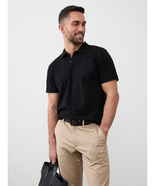 BANANA REPUBLIC FACTORY STORE（バナナリパブリック ファクトリーストア）の「BANANA REPUBLIC FACTORY STORE　　モノグラムピケ BRポロシャツ（ポロシャツ・メンズ・ブルー/ネイビー/パープル/カーキ/ブラウン/ブラック/チャコールグレー/ホワイト/ライトグレー/ライトブルー/アクア/グリーン/キャメル・M/L/XL/S）」の17枚目の写真