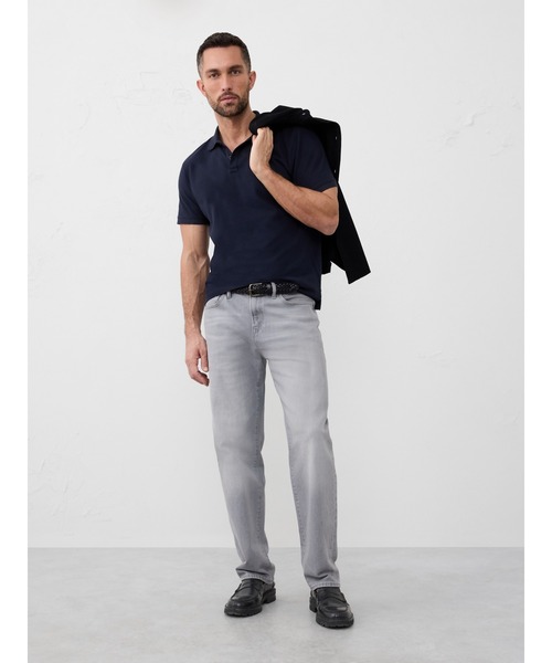 BANANA REPUBLIC FACTORY STORE（バナナリパブリック ファクトリーストア）の「BANANA REPUBLIC FACTORY STORE　　モノグラムピケ BRポロシャツ（ポロシャツ・メンズ・ブルー/ネイビー/パープル/カーキ/ブラウン/ブラック/チャコールグレー/ホワイト/ライトグレー/ライトブルー/アクア/グリーン/キャメル・M/L/XL/S）」の22枚目の写真