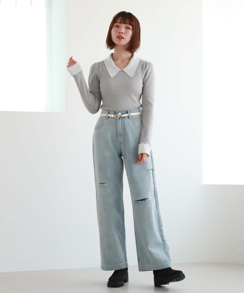 archives(アルシーヴ)の「クロスバックルベルト(ベルト・レディース・ブラック/ホワイト/ダークブラウン・FREE)」の5枚目の写真