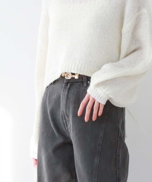 archives(アルシーヴ)の「クロスバックルベルト(ベルト・レディース・ブラック/ホワイト/ダークブラウン・FREE)」の12枚目の写真