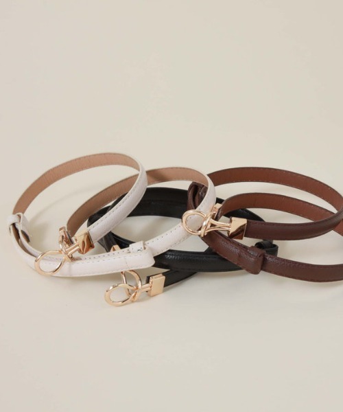 archives(アルシーヴ)の「クロスバックルベルト(ベルト・レディース・ブラック/ホワイト/ダークブラウン・FREE)」の19枚目の写真