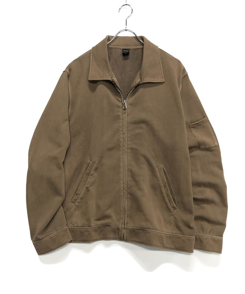 TRAP/U (トラップユー)の「ピグメントWash 裏毛スウェット / ジップアップ スウィングトップ ブルゾン(カバーオール・メンズ・ブラック/ブルー/ベージュ・M/L)」の1枚目の写真
