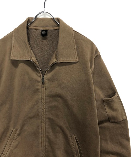 TRAP/U (トラップユー)の「ピグメントWash 裏毛スウェット / ジップアップ スウィングトップ ブルゾン(カバーオール・メンズ・ブラック/ブルー/ベージュ・M/L)」の15枚目の写真