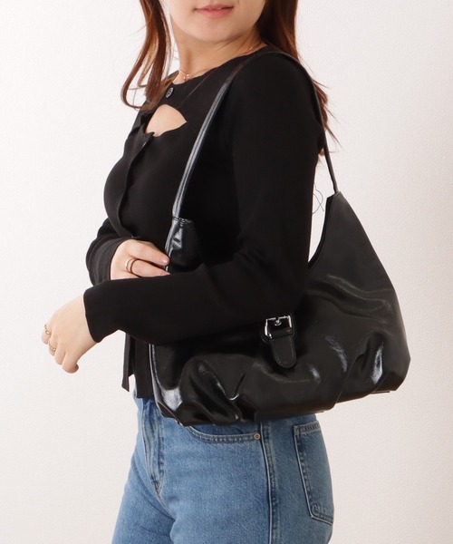 Lace Ladies(レースレディース)の「ベルト付き ワンハンドル ショルダーバッグ(ショルダーバッグ・レディース・シルバー/アイボリー/ブラック・FREE)」の11枚目の写真