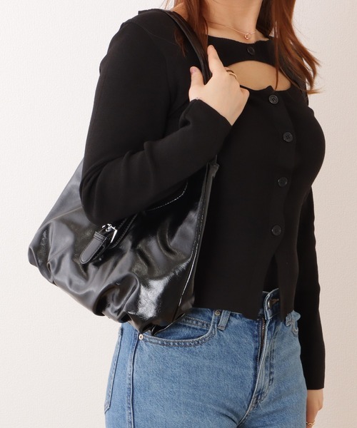 Lace Ladies(レースレディース)の「ベルト付き ワンハンドル ショルダーバッグ(ショルダーバッグ・レディース・シルバー/アイボリー/ブラック・FREE)」の13枚目の写真