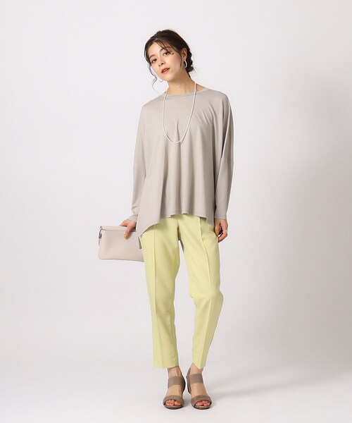 SHOO・LA・RUE（シューラルー）の「◆【体型カバー】ずっと触れていたくなる とろみワイド ドルマントップス（Tシャツ/カットソー・レディース・ブラック系2/ベージュ/ホワイト/グリーン系・00）」の13枚目の写真