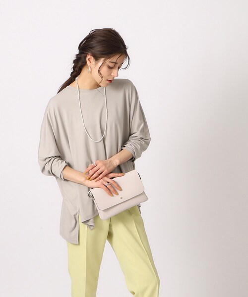 SHOO・LA・RUE（シューラルー）の「◆【体型カバー】ずっと触れていたくなる とろみワイド ドルマントップス（Tシャツ/カットソー・レディース・ブラック系2/ベージュ/ホワイト/グリーン系・00）」の15枚目の写真