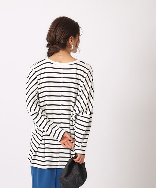 SHOO・LA・RUE（シューラルー）の「◆【体型カバー】ずっと触れていたくなる とろみワイド ドルマントップス（Tシャツ/カットソー・レディース・ブラック系2/ベージュ/ホワイト/グリーン系・00）」の19枚目の写真