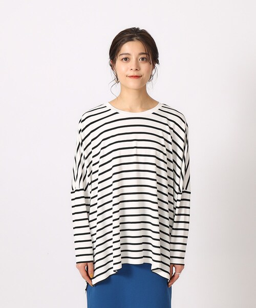 SHOO・LA・RUE（シューラルー）の「◆【体型カバー】ずっと触れていたくなる とろみワイド ドルマントップス（Tシャツ/カットソー・レディース・ブラック系2/ベージュ/ホワイト/グリーン系・00）」の21枚目の写真