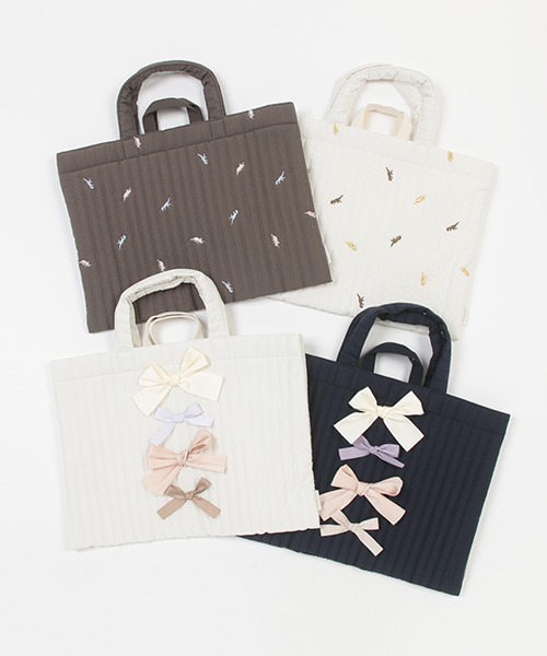 petit main（プティマイン）の「イブルアソートレッスンバッグ（トートバッグ・キッズ・アイボリー/ネイビー/モカ/ライトベージュ・FREE）」の12枚目の写真