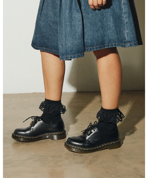 Dr. Martens（ドクターマーチン）の「Dr. Martens/ドクターマーチン フリル ソックス AD097001（ソックス/靴下・レディース・ブラック・S/M/M/L）」の2枚目の写真