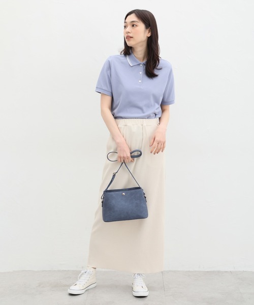 Honeys（ハニーズ）の「軽量両あおりショルダーバッグ（ショルダーバッグ・レディース・アイボリー/ブラック/ブルー/ベージュ系その他/レッド/キャメル/ミント/スミクロ・FREE）」の13枚目の写真